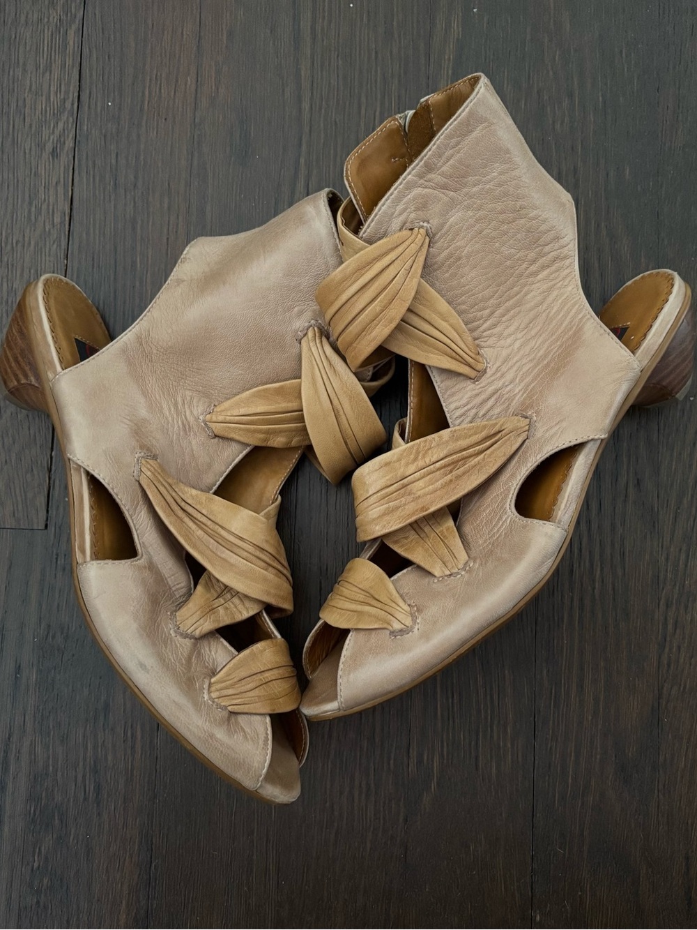 Buttery soft leather ankle sandals